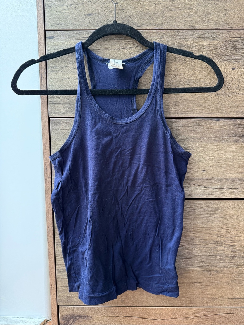 COMME DES GARÇON CDG TAO Navy Blue Racerback Cotton Tank Top